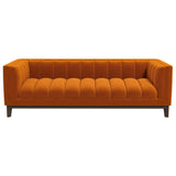 Jersey Orange Velvet Sofa from Ashcroft Furniture - Luna Furniture