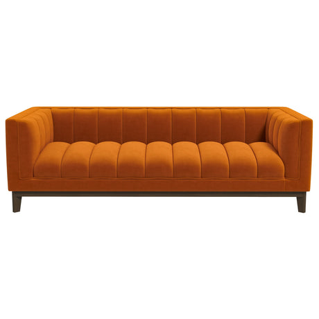 Jersey Orange Velvet Sofa from Ashcroft Furniture - Luna Furniture