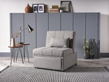 Mello Corvet Grey Pull Out Chair from Bellona - Luna Furniture