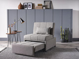 Mello Corvet Grey Pull Out Chair from Bellona - Luna Furniture