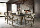 Melstone Brown 7-Piece Genuine Marble-Top Dining Set from Happy Homes - Luna Furniture