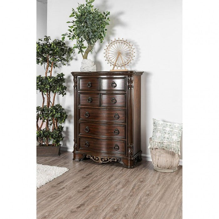 Menodora Brown Cherry Chest from Furniture of America - Luna Furniture