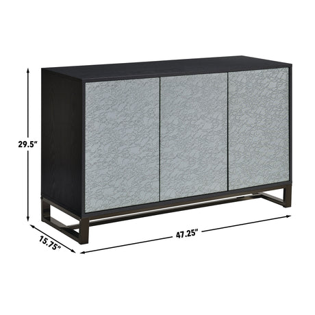 Mazie 3-Door SIdeboard with Patterned Mirror Doors from Steve Silver - Luna Furniture