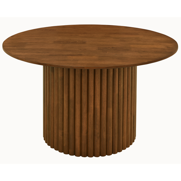 Merlin Walnut Solid Wood Round Dining Table