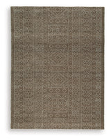 Merrittman Brown/Ivory Large Rug from Ashley Furniture - Luna Furniture