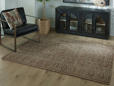 Merrittman Brown/Ivory Medium Rug from Ashley - Luna Furniture