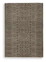 Merrittman Brown/Ivory Medium Rug from Ashley Furniture - Luna Furniture