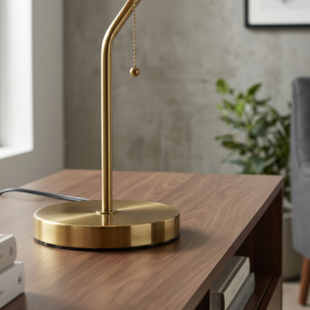 Metro Table lamp with Gold outer and White inner from Ashcroft Furniture - Luna Furniture