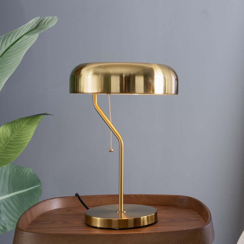 Metro Table lamp with Gold outer and White inner from Ashcroft Furniture - Luna Furniture