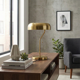 Metro Table lamp with Gold outer and White inner from Ashcroft Furniture - Luna Furniture