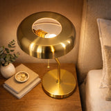 Metro Table lamp with Gold outer and White inner from Ashcroft Furniture - Luna Furniture