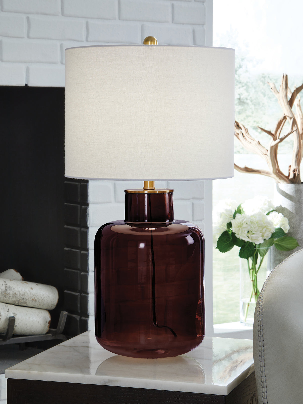 Mette Brown/Gold Finish Table Lamp from Ashley Furniture - Luna Furniture