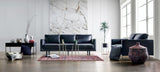 Mezzanotte Midnight Blue Contemporary Living Room Set from Furniture of America - Luna Furniture
