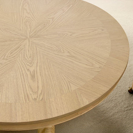 Rylie 48-inch Round Dining Table, Natural Finish from Steve Silver - Luna Furniture