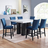 Artemis White Marble Counter Height Dining Table with Tan Base from Steve Silver - Luna Furniture