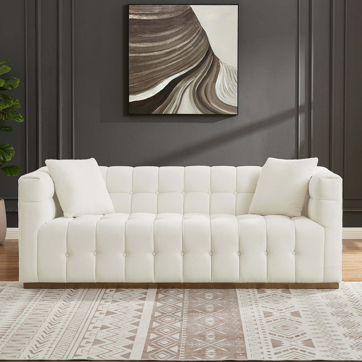 Eleanor Sofa Beige Boucle from Ashcroft Furniture - Luna Furniture