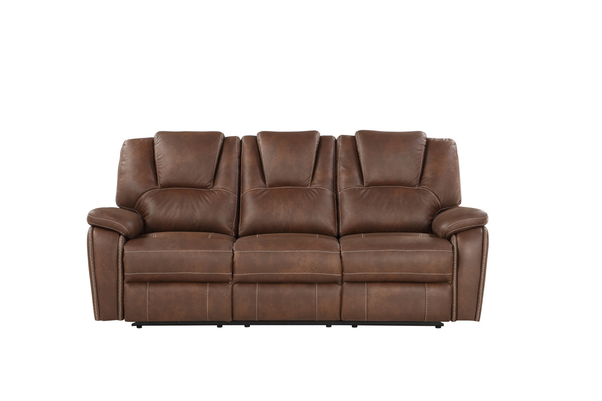 Katrine Brown Manual Reclining Sofa from Steve Silver - Luna Furniture