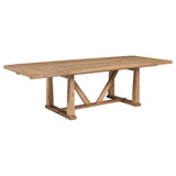 Middleton Natural Brown Dining Table with 106-inch Extension Leaf from Coaster - Luna Furniture