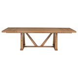Middleton Natural Brown Dining Table with 106-inch Extension Leaf from Coaster - Luna Furniture