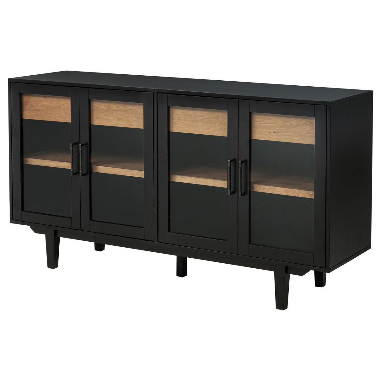 Middleton Black 4-Door Sideboard with Dual Drawers from Coaster - Luna Furniture