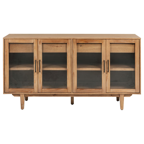Middleton Natural 4-Door Sideboard with Dual Drawers from Coaster - Luna Furniture