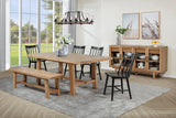 Middleton Brown/Black 6-piece Extension Leaf Dining Set from Coaster - Luna Furniture