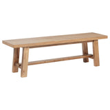Middleton Natural Brown Wood Backless Dining Bench from Coaster - Luna Furniture