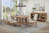Middleton Brown/Beige 7-piece Extension Leaf Dining Set from Coaster - Luna Furniture