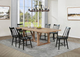 Middleton 7-piece Extension Leaf Dining Set Brown and Black from Coaster - Luna Furniture