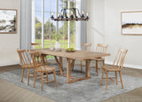 Middleton 7-piece Extension Leaf Dining Set Natural Brown from Coaster - Luna Furniture