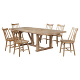 Middleton 7-piece Extension Leaf Dining Set Natural Brown from Coaster - Luna Furniture