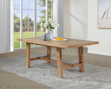 Middleton Natural Brown Dining Table with 76-inch Extension Leaf from Coaster - Luna Furniture