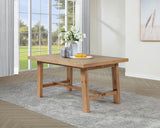 Middleton Natural Brown Dining Table with 76-inch Extension Leaf from Coaster - Luna Furniture
