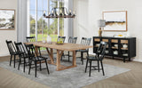 Middleton Brown and Black 9-piece Extension Leaf Dining Set from Coaster - Luna Furniture