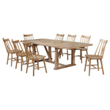Middleton Natural Brown 9-piece Extension Leaf Dining Set from Coaster - Luna Furniture
