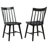Middleton Black Solid Wood Dining Side Chair, Set of 2 from Coaster - Luna Furniture