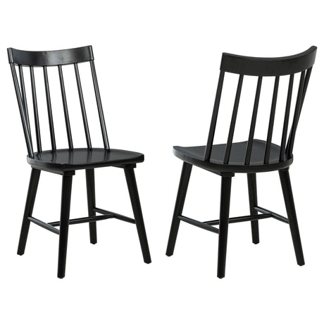 Middleton Black Solid Wood Dining Side Chair, Set of 2 from Coaster - Luna Furniture