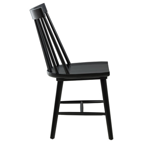 Middleton Black Solid Wood Dining Side Chair, Set of 2 from Coaster - Luna Furniture