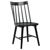 Middleton Black Solid Wood Dining Side Chair, Set of 2 from Coaster - Luna Furniture