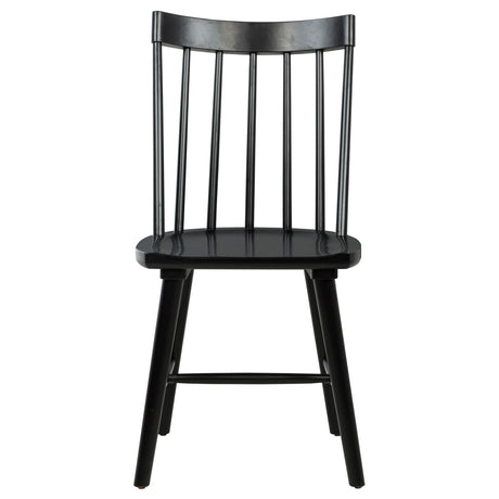 Middleton Black Solid Wood Dining Side Chair, Set of 2 from Coaster - Luna Furniture