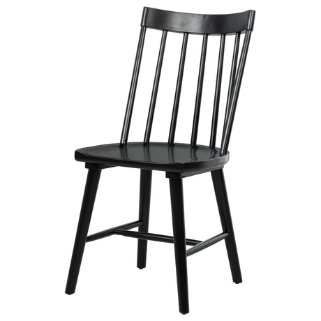 Middleton Black Solid Wood Dining Side Chair, Set of 2 from Coaster - Luna Furniture