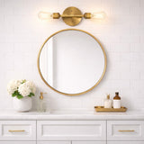 Reverie Double Lights Bathroom Wall Sconce over Mirror Bedroom Hallway Entryway 5"W × 10.75"H × 5"E from Ashcroft Furniture - Luna Furniture