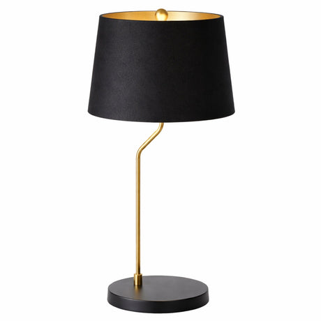 Lustrous Table Lamp - Black outer and Gold inner from Ashcroft Furniture - Luna Furniture