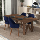 Trimont Walnut Rectangular 78" Solid Wood Dining Table from Ashcroft Furniture - Luna Furniture