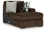 Midnight-Madness 4-Piece Sectional and Oversized Chair from Ashley - Luna Furniture
