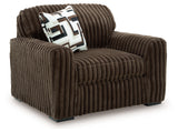 Midnight-Madness 4-Piece Sectional and Oversized Chair from Ashley - Luna Furniture