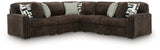 Midnight-Madness Chocolate 5-Piece Sectional from Ashley - Luna Furniture