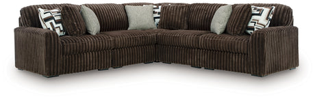 Midnight-Madness Chocolate 5-Piece Sectional from Ashley - Luna Furniture