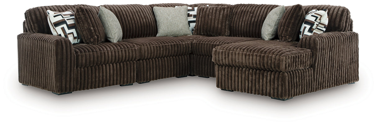 Midnight-Madness 5-Piece Sectional with Chaise from Ashley - Luna Furniture