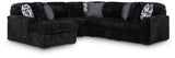Midnight-Madness 6-Piece Sectional with Chaise from Ashley - Luna Furniture